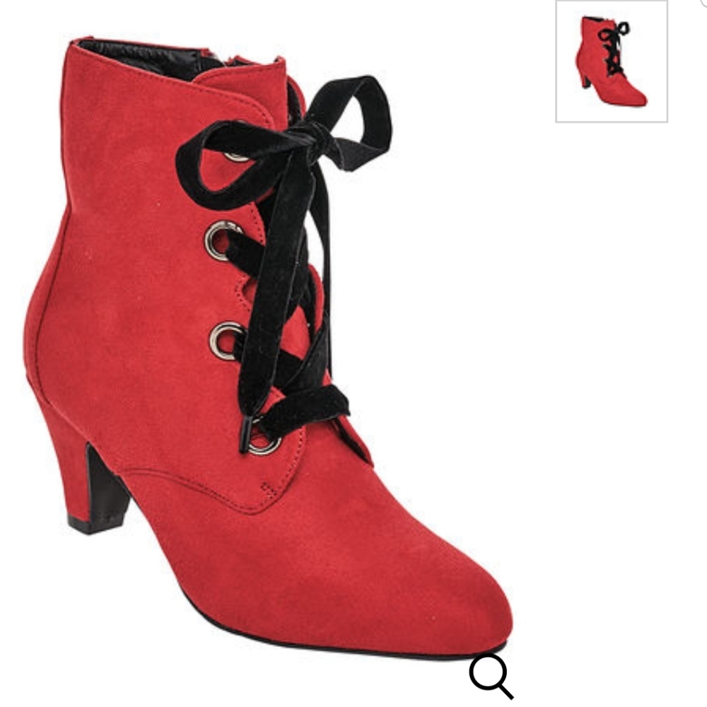 NWOT! Faux Suede Sexy Lace Up Booties